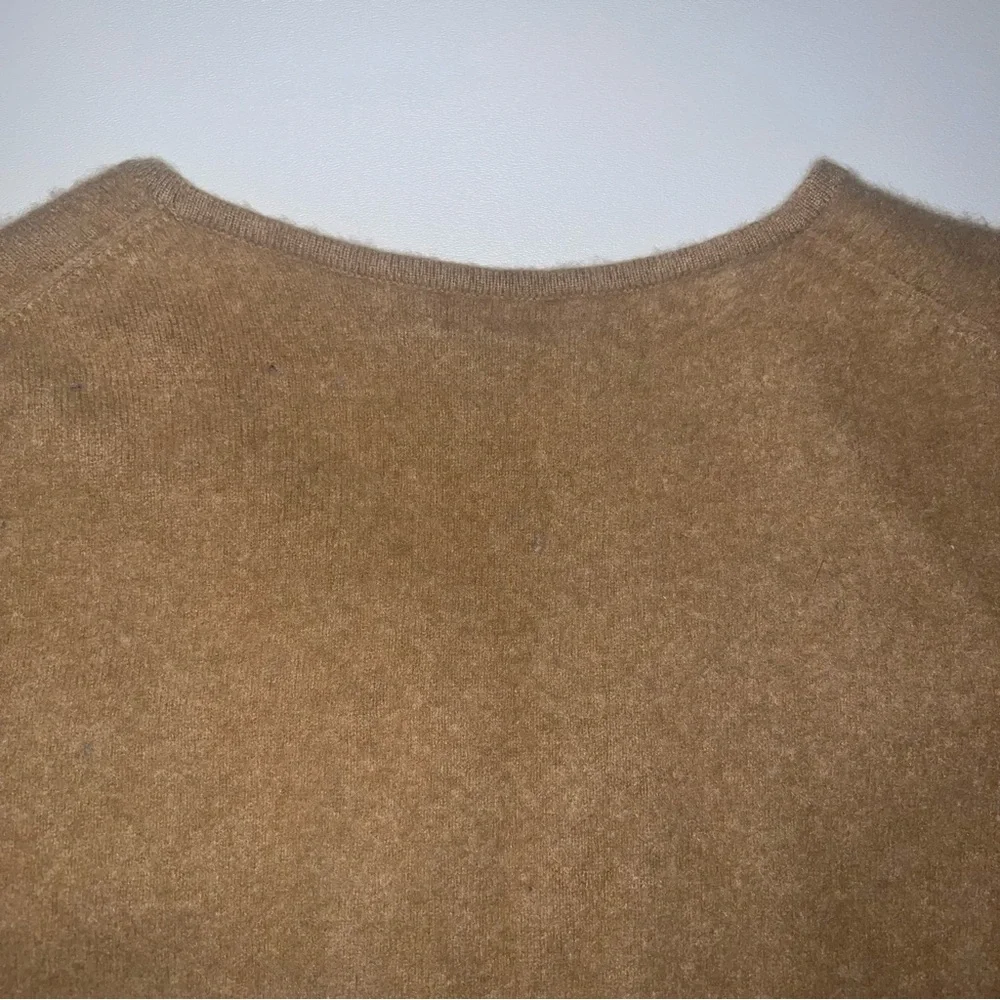 Preview International Women’s Camel Cashmere V-Neck Button Up Cardigan Sz XL